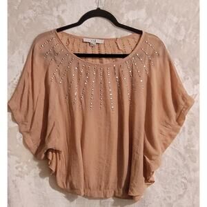 Women's XXI Embellished Dolman Sleeve Top Polyester Blouse Size Medium